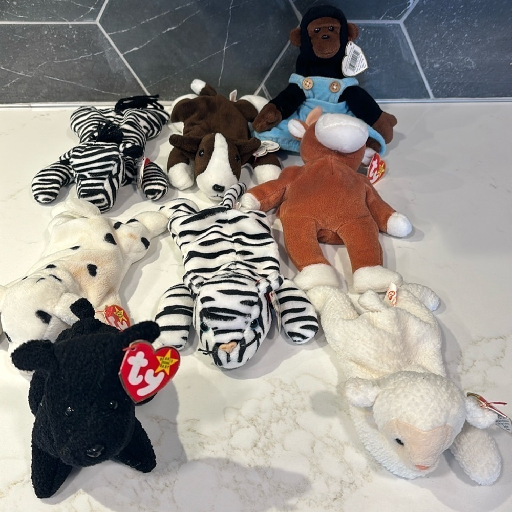 Beanie babies- lot of 8 - Picture 1 of 3